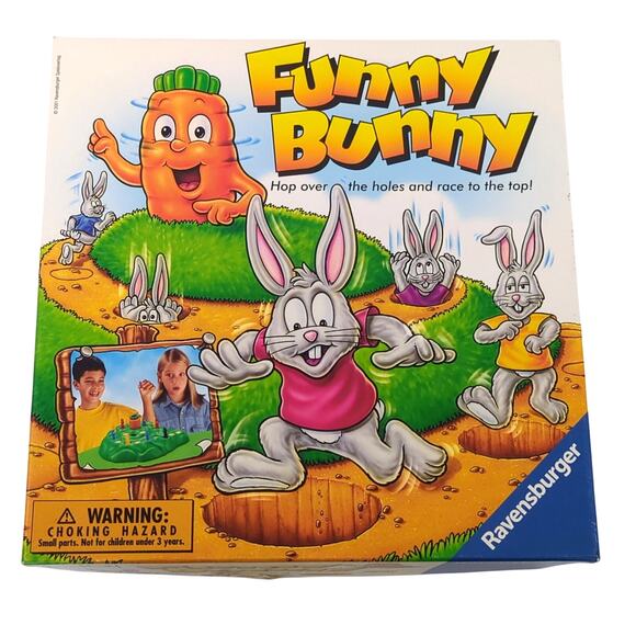 Ravensburger Funny Bunny Board Game 100% Complete Working Rabbit Carrot - Picture 1 of 3